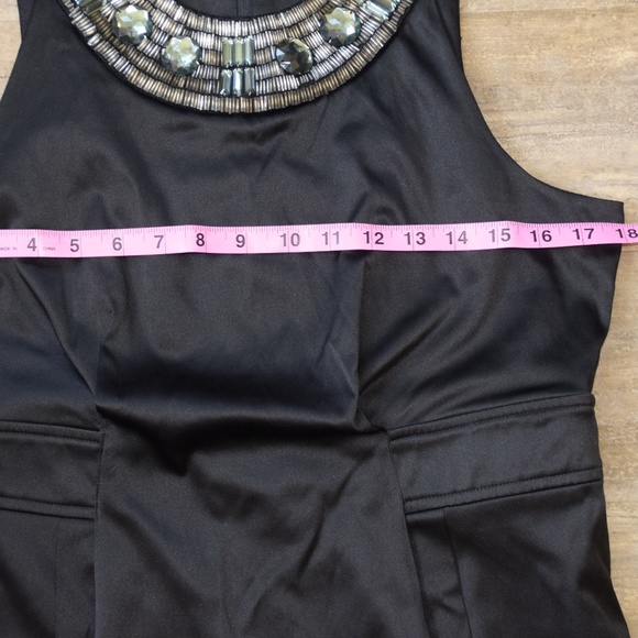 Trixxi Black Jeweled Collar Sheath Cocktail Dress - Picture 6 of 8